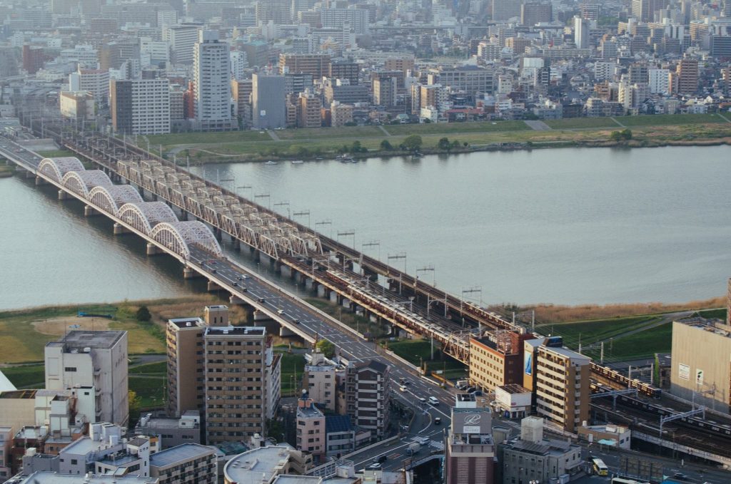 Osaka's Yodo River viewed from Umeda Sky Building