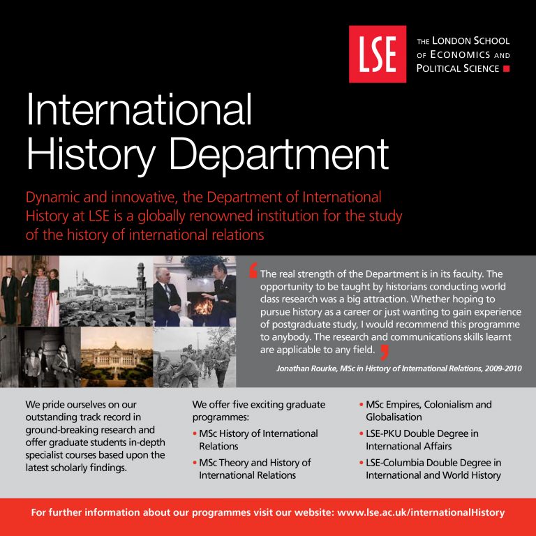 Master’s Programmes in International History at the LSE Invitation for
