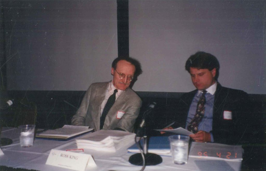 Dr. Bruce Fulton with a young Dr. Ross King. Date unknown.